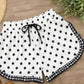 *ships free today* White Polka Dot Ruffle Trim Shorts