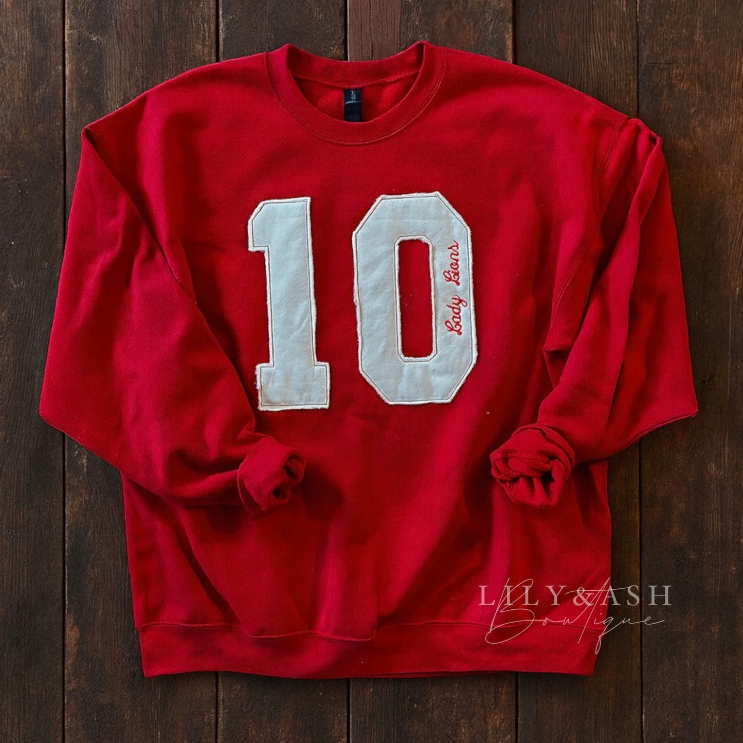 Number Applique Custom Sweatshirt Preorder // ships in 1-2 weeks