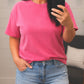 *ships free today* Rose Mineral Washed Oversized Tee