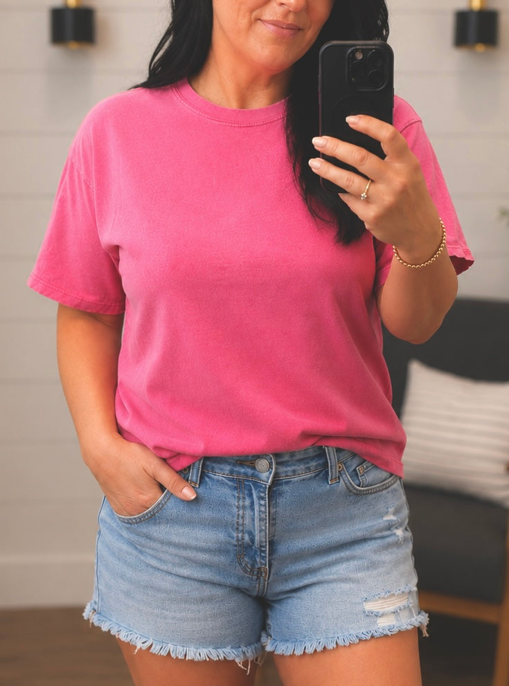 *ships free today* Rose Mineral Washed Oversized Tee