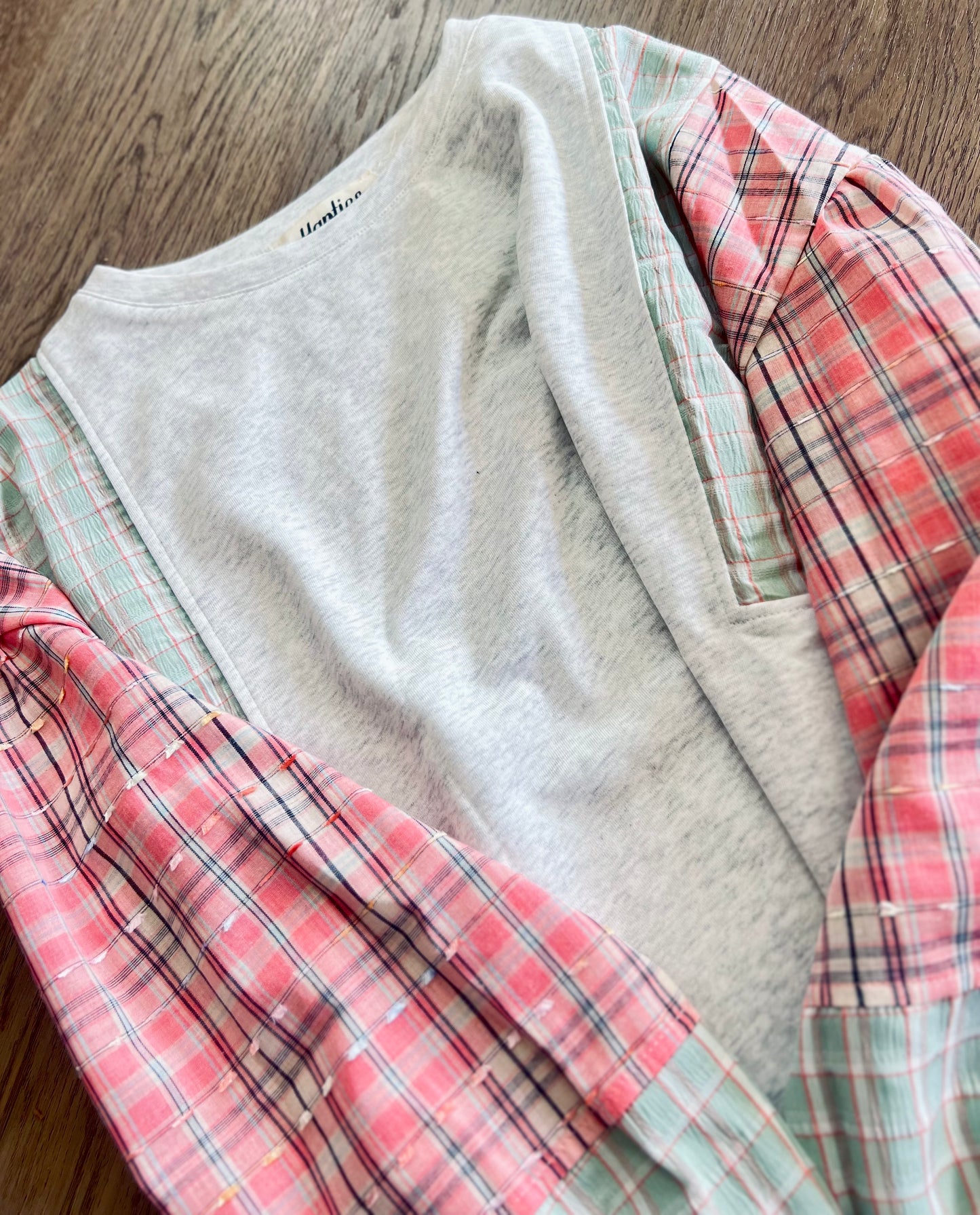 My Casual Cutie Grey Patchwork Top