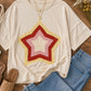 Retro Rainbow Star Oversized Tee