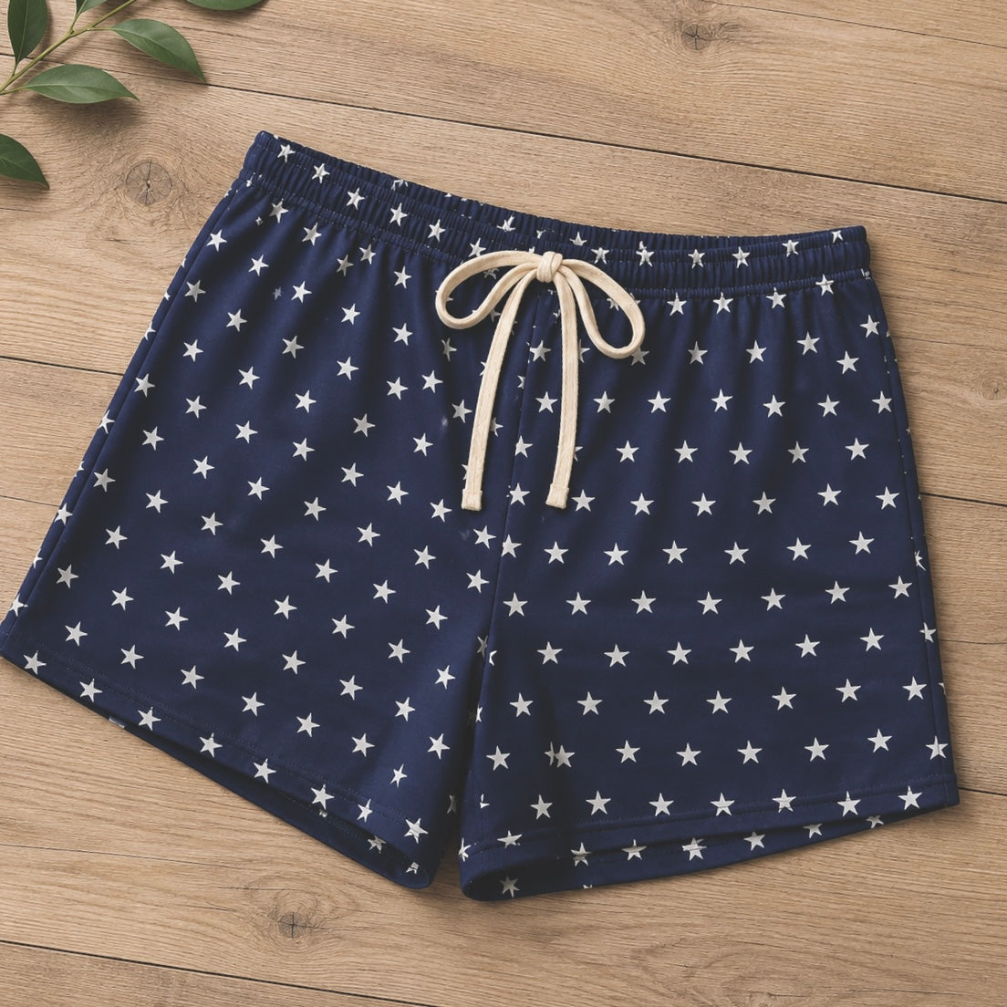 Starry Days Navy Drawstring Shorts