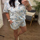 SHIPS FREE TODAY // Light Camouflage Print Casual Tee Drawstring Short Set