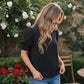 Bloom & Unwind Black Puff Sleeve Top