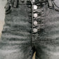 Greyson High Rise Button Fly Cuffed Shorts in Grey - Judy Blue