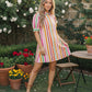 Sunshine Stripes Button Down Mini Dress