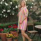 Sunshine Stripes Button Down Mini Dress