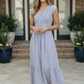 Sunny Days Striped Midi Dress in Blue