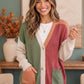 Natural Beauty Color Block Knit Cardigan