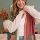 Natural Beauty Color Block Knit Cardigan