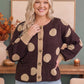 Dotty For You Chocolate Polka Dot Knit Cardigan