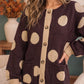 Dotty For You Chocolate Polka Dot Knit Cardigan