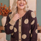 Dotty For You Chocolate Polka Dot Knit Cardigan