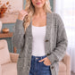 Beach Bonfire Button Down Cardigan in Olive