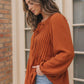 Sipping Apple Cider Tie Neck Blouse