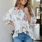 Home for the Weekend Floral Peplum Blouse