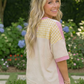 Patchwork Flower Oversized Tee in Pink and Yellow