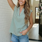 Fresh Pick Striped V-Neck Sleeveless Top