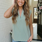 Fresh Pick Striped V-Neck Sleeveless Top