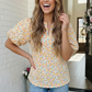 Sunny Garden Floral Puff Sleeve Top