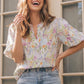Running Through Wildflowers Flutter Sleeve Blouse