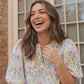 Running Through Wildflowers Flutter Sleeve Blouse