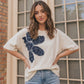 Paisley Petal Graphic Tee in Cream