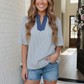 Breezy Stripe Flutter Sleeve Top