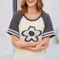 Retro Flower Power Baseball Tee