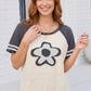 Retro Flower Power Baseball Tee