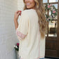 Floral Looped Cream Tee