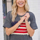 Stars and Stripes Fringe Flag Graphic Tee