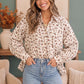 Country House Button Down Cotton Peplum