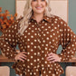 Spotted in Style Polka Dot Ruffle Blouse
