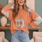 Pumpkin Patch Pretty Waffle Knit Top