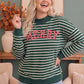 Merry and Bright Striped Sweatshirt