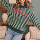 Merry and Bright Striped Sweatshirt