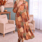 Patchwork Dreams Long Sleeve Midi Dress