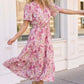 A Georgia Dream in Pink Floral Midi Dress