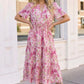 A Georgia Dream in Pink Floral Midi Dress