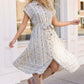 Tailored for Fun Floral Stripe Midi Dress