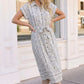 Tailored for Fun Floral Stripe Midi Dress