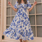 Blue Blooms & Sunshine Midi Dress