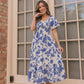 Blue Blooms & Sunshine Midi Dress