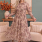 Rosewood Dreams Floral Mesh Midi Dress