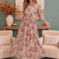 Rosewood Dreams Floral Mesh Midi Dress