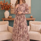 Rosewood Dreams Floral Mesh Midi Dress