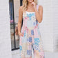 Pastel Patchwork Floral Wide Leg Overalls