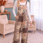 Cozy Patchwork Dreams Wide Leg Overall Set